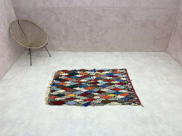 Boucherouite Tribe Rug - 5 x 3.44 FT / 155 x 105 CM | Nomad33