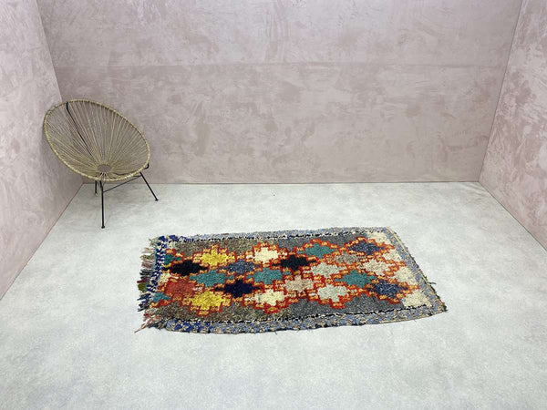 Boucherouite Tribe Rug - 6.3 x 3.4 FT / 195 x 104 CM | Nomad33