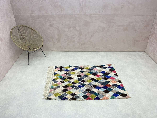 Boucherouite Rug - 5.2 x 3.6 FT / 160 x 110 CM | Nomad33