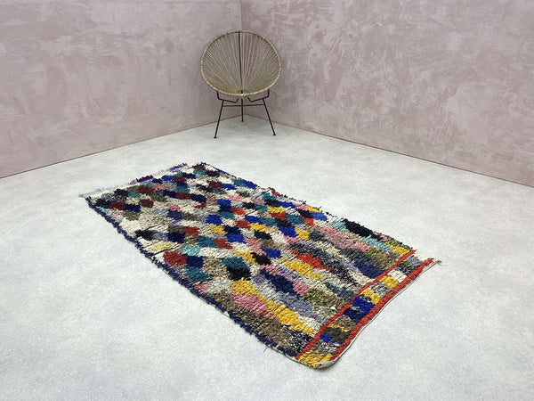 Boucherouite Tribe Rug - 6.3 x 3.1 FT / 195 x 95 CM | Nomad33