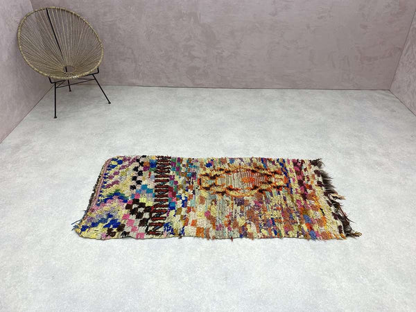 Boucherouite Rug - 5.6 x 2.7 FT / 171 x 83 CM | Nomad33